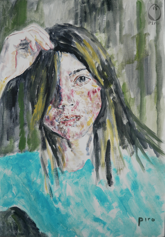 oil on paper - olio su carta di Piro